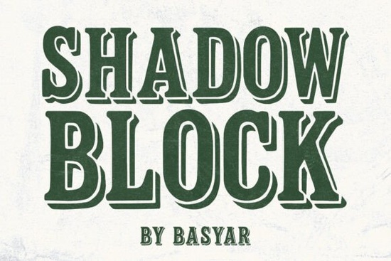 Shadow Block Font